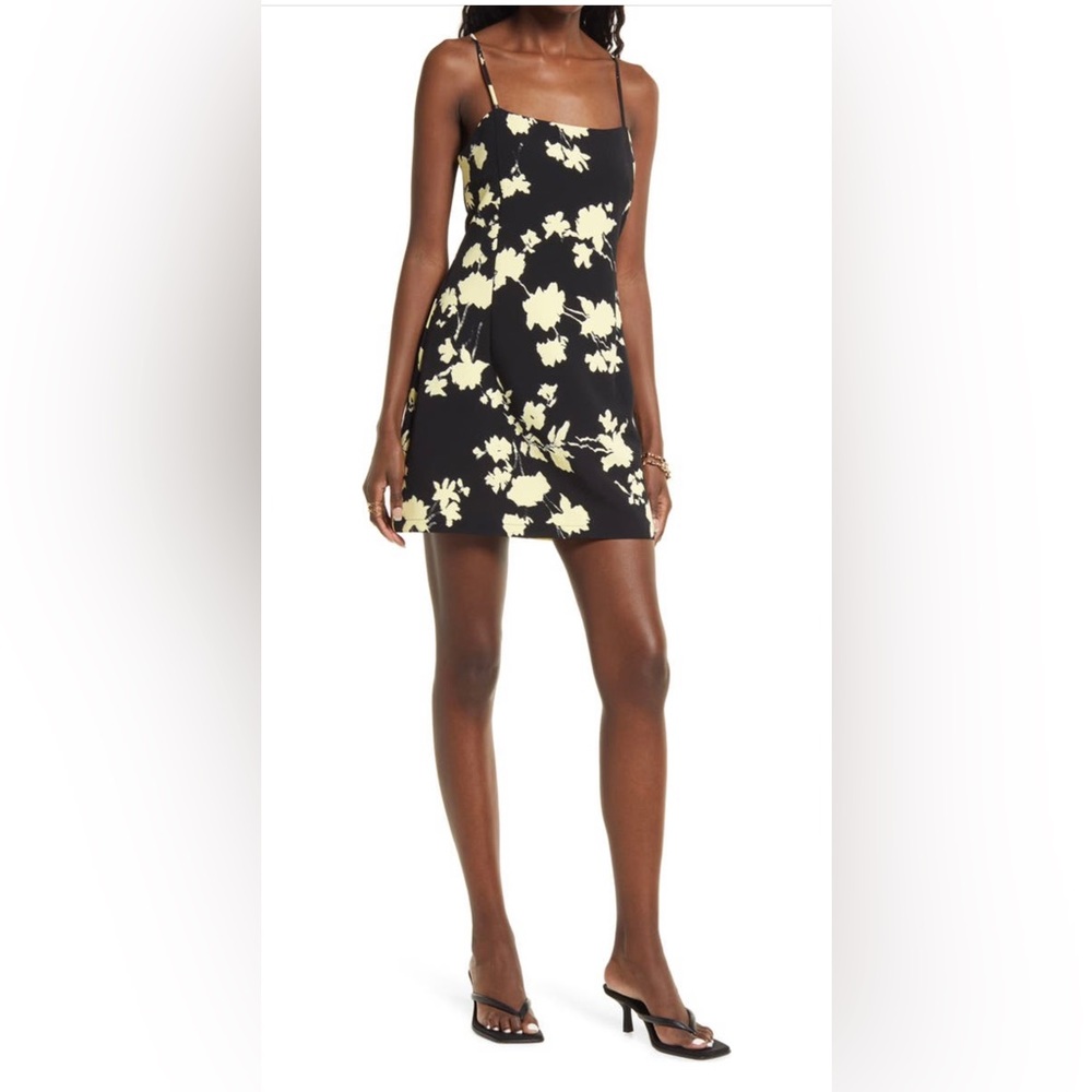 Open Edit Women's Floral Print Fitted Minidress Size S